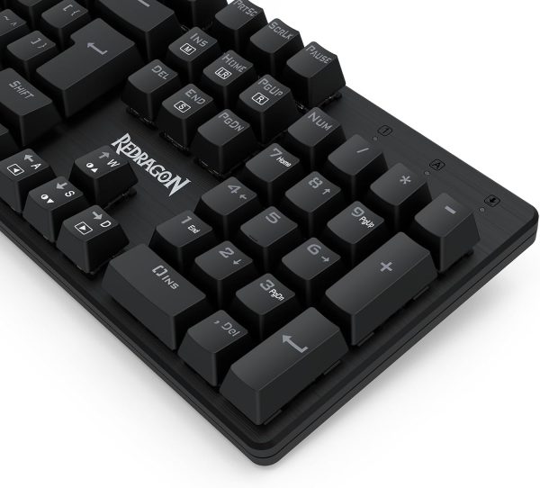 teclado mecÂnico gamer redragon valheim iluminaÇÃo rainbow preto switch brown k608 r (pt brown)